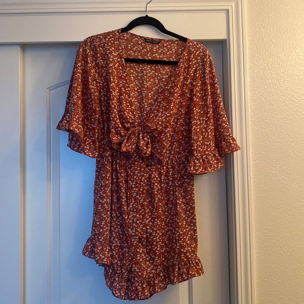 Floral Rust Romper